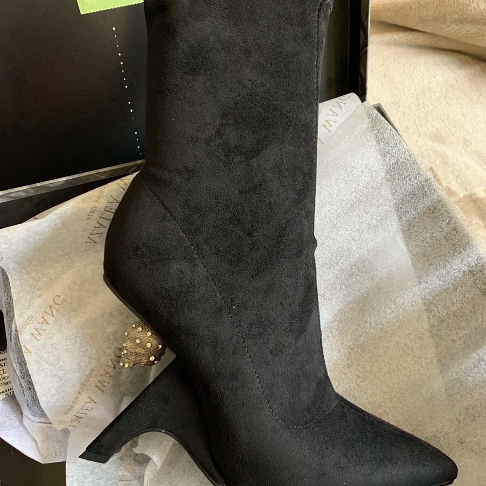 Azalea Wang Skull Ankle Boots Sculpted Booties - Picture 13 of 13